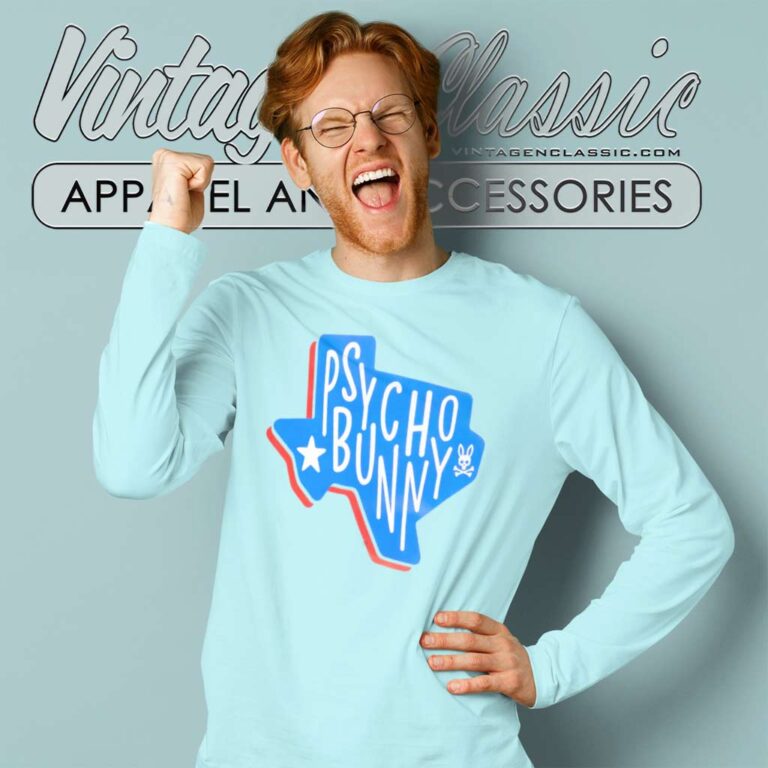 Psycho Bunny Texas Pays Homage To California Long Sleeve Tee Psycho Bunny Texas Pays Homage To California Long Sleeve Tee