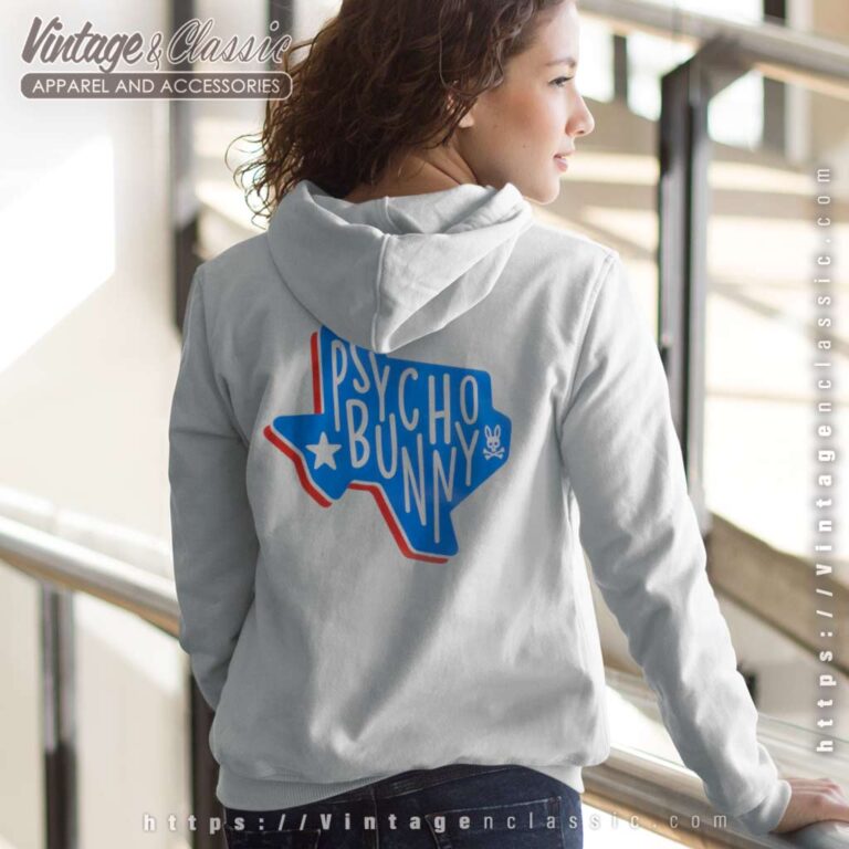 Psycho Bunny Texas Shirt Pays Homage To California back Hoodie women Psycho Bunny Texas Shirt Pays Homage To California back Hoodie women
