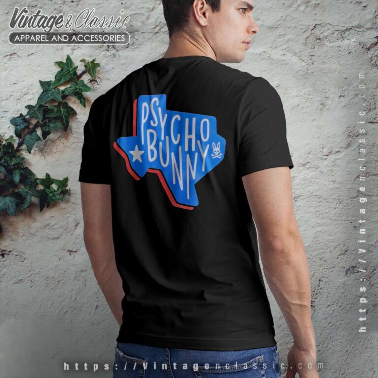 Psycho Bunny Texas Shirt Pays Homage To California back Tshirt Psycho Bunny Texas Shirt Pays Homage To California back Tshirt