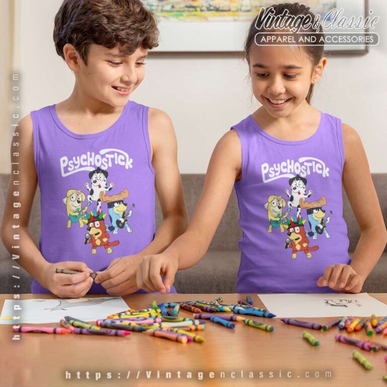 Psychostick Bluey Family kids Tanktop Psychostick Bluey Family kids Tanktop