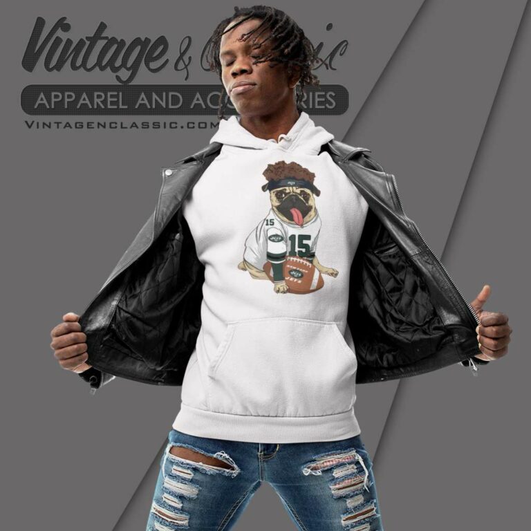 Pug New York Jets Football Hoodie Pug New York Jets Football Hoodie