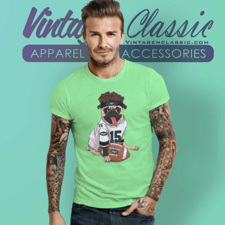 Pug New York Jets Football T Shirt Pug New York Jets Football T Shirt