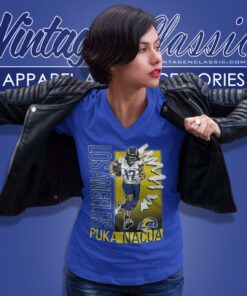 Puka Nacua Los Angeles Rams Homage Caricature Player Shirt 5 Puka Nacua Los Angeles Rams Homage Caricature Player V Neck TShirt