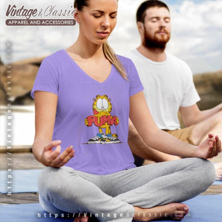 Puma Garfield Graphic Shirts V Neck TShirt Puma Garfield Graphic Shirts V Neck TShirt