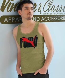 Puma Logo Red Tank Top Racerback