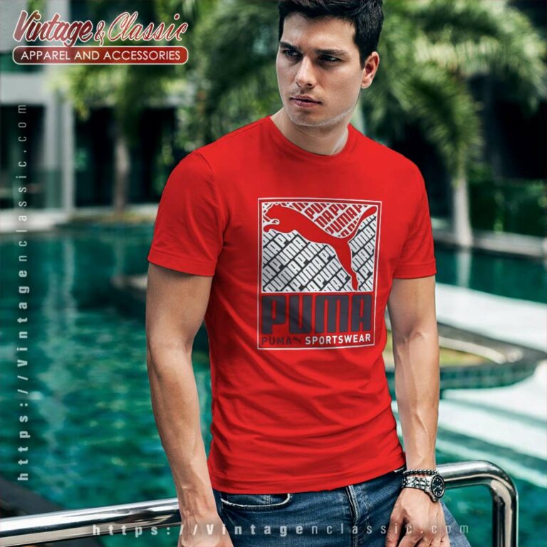 Puma Mens Crosswise Box Logo T Shirt Puma Mens Crosswise Box Logo T Shirt