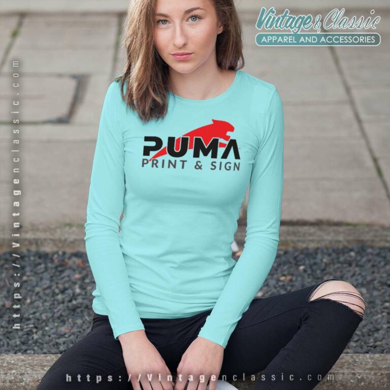 Puma Print And Sign Long Sleeve Tee Puma Print And Sign Long Sleeve Tee