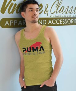 Puma Print And Sign Tank Top Racerback