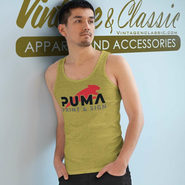 Puma Print And Sign Tank Top Racerback Puma Print And Sign Tank Top Racerback