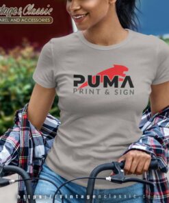 Puma Print And Sign Women TShirt