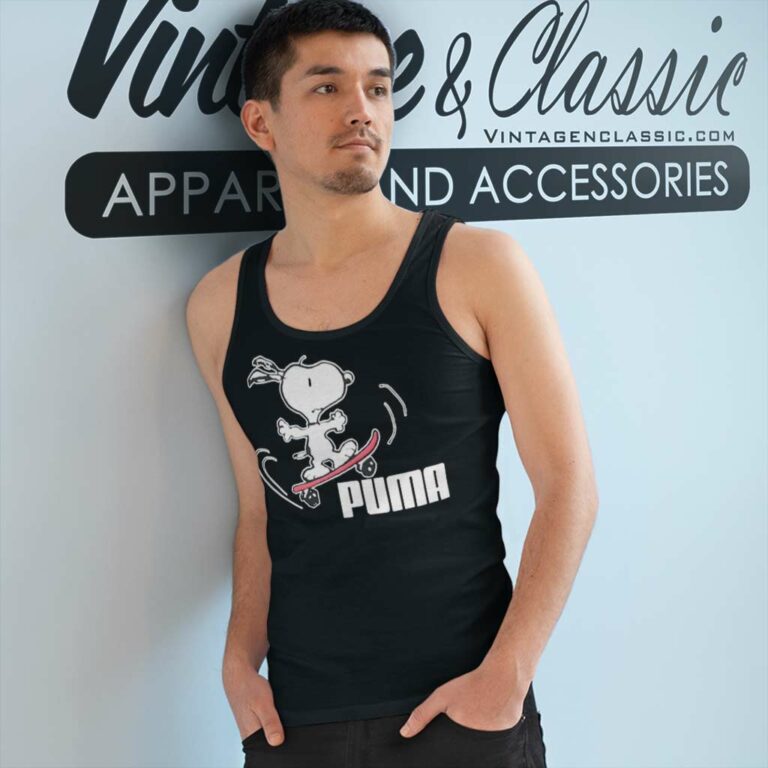 Puma Snoopy Slide Shirt Tank Top Racerback Puma Snoopy Slide Shirt Tank Top Racerback