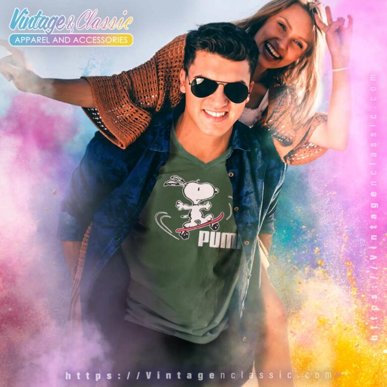 Puma Snoopy Slide Shirt V Neck TShirt Puma Snoopy Slide Shirt V Neck TShirt