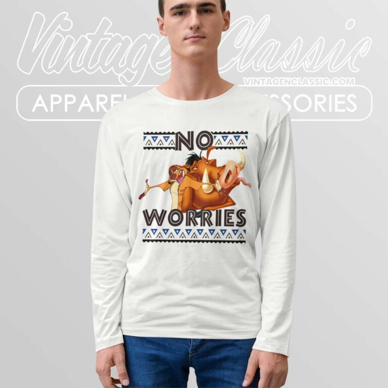 Pumbaa And Timon No Worries Disney Lion King Long Sleeve Tee Pumbaa And Timon No Worries Disney Lion King Long Sleeve Tee