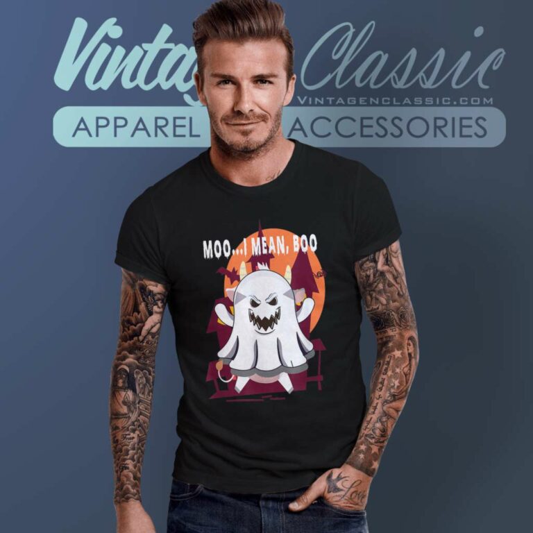 Pumpkin Moon Moo I Mean Boo Cow Ghost Halloween T Shirt Pumpkin Moon Moo I Mean Boo Cow Ghost Halloween T Shirt