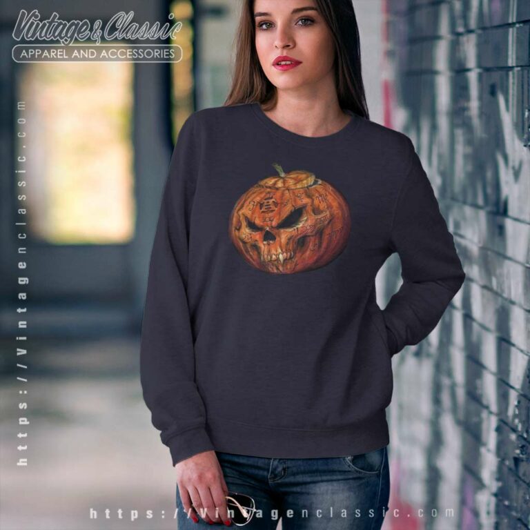 Pumpkin Skull Head Rare Halloween Sweatshirt Pumpkin Skull Head Rare Halloween Sweatshirt