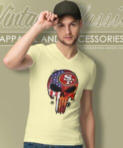 Punisher Skull San Francisco 49ers V Neck TShirt