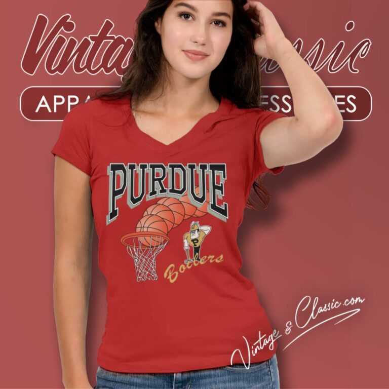Purdue University Boilermakers Basketball V Neck TShirt Purdue University Boilermakers Basketball V Neck TShirt
