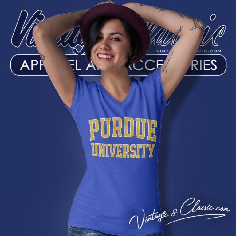Purdue University Logo V Neck TShirt Purdue University Logo V Neck TShirt