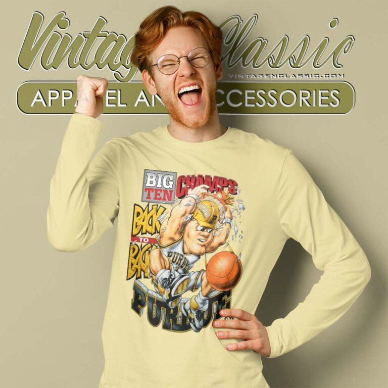 Purdue University Shirt Vintage Boilermakers Basketball Long Sleeve Tee Purdue University Shirt Vintage Boilermakers Basketball Long Sleeve Tee