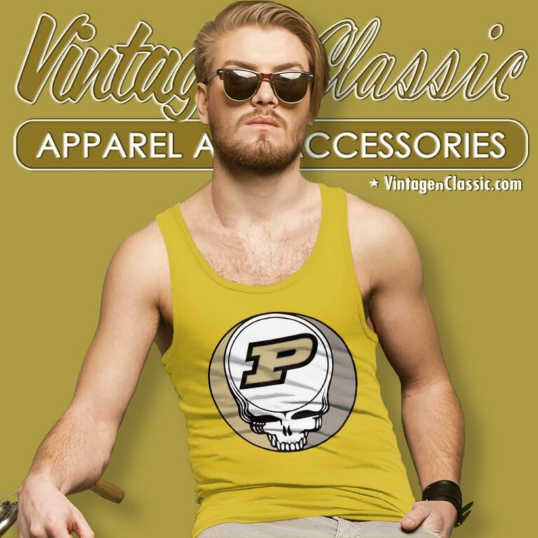 Purdue University West Lafayette Grateful Dead Steal Your Face Tank Top Racerback Purdue University West Lafayette Grateful Dead Steal Your Face Tank Top Racerback