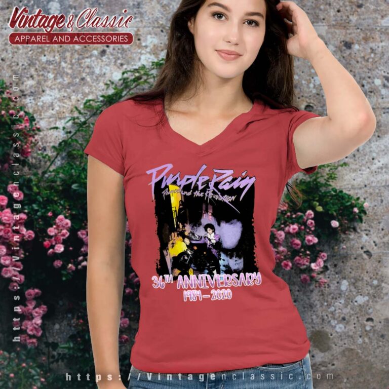 Purple Rain 35th Anniversary Prince Fan Vneck Purple Rain 35th Anniversary Prince Fan Vneck
