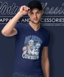 Qb Dak Prescott 4 Cowboys V Neck TShirt