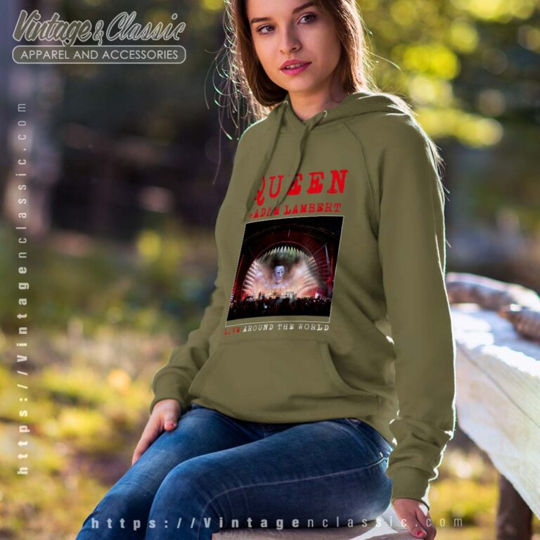 Queen Adam Lambert Live Around The World Stage Photo Women Hoodie Queen Adam Lambert Live Around The World Stage Photo Women Hoodie