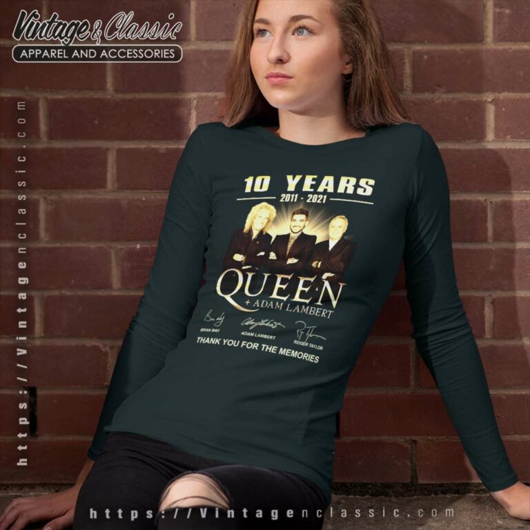 Queen Adam Lambert Signatures Long Sleeve Tee Queen Adam Lambert Signatures Long Sleeve Tee