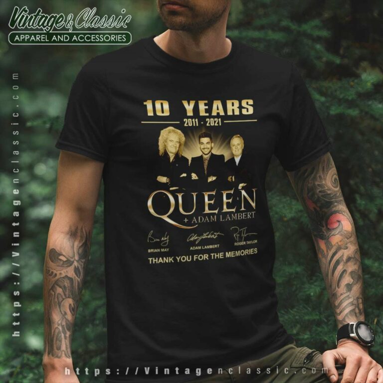 Queen Adam Lambert Signatures T Shirt Queen Adam Lambert Signatures T Shirt
