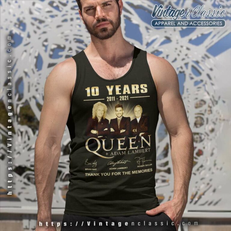 Queen Adam Lambert Signatures Tank Top Racerback Queen Adam Lambert Signatures Tank Top Racerback