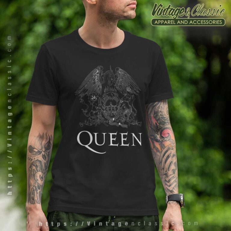 Queen Classic Crest Logo Tshirt Queen Classic Crest Logo Tshirt