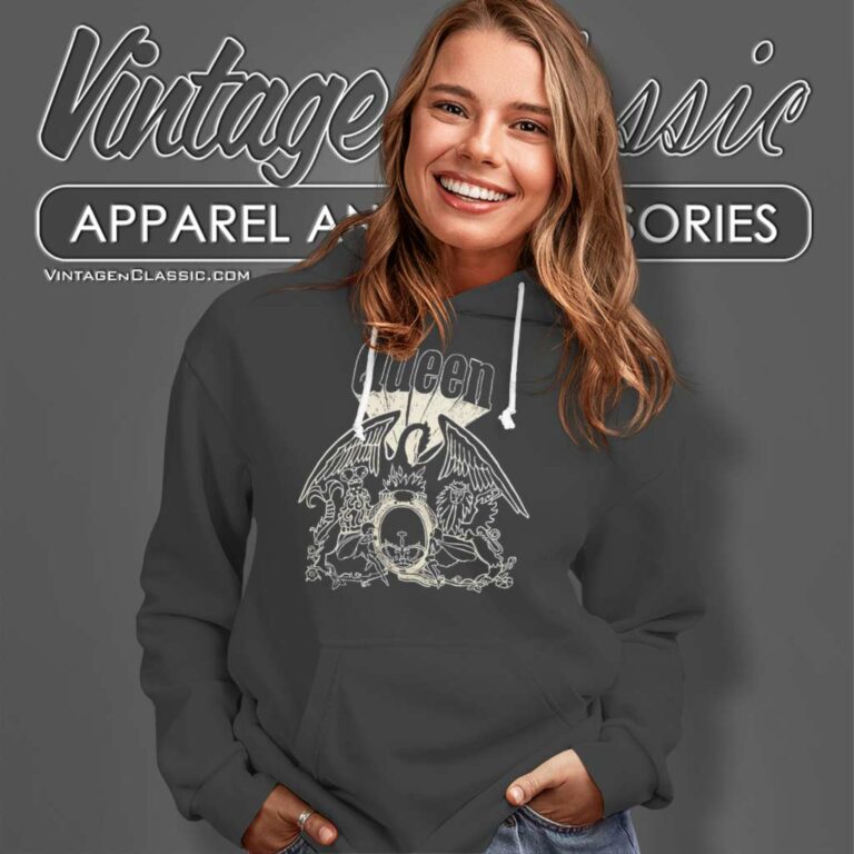 Queen Crest Glitter Boyfriend Fit Girls Hoodie Queen Crest Glitter Boyfriend Fit Girls Hoodie