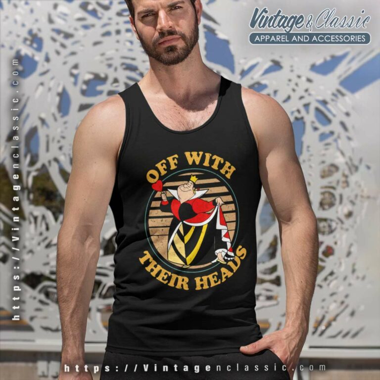Queen Of Hearts Off With Their Heads Tank Top Racerback Queen Of Hearts Off With Their Heads Tank Top Racerback