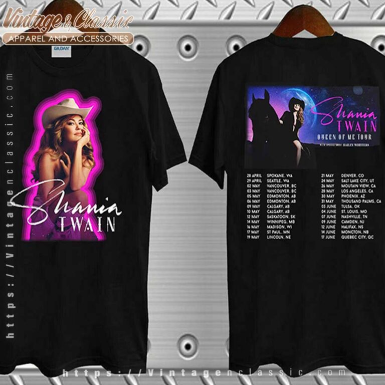 Queen Of Me Tour Shania Twain 2023 2 Sided Tshirt Queen Of Me Tour Shania Twain 2023 2 Sided Tshirt
