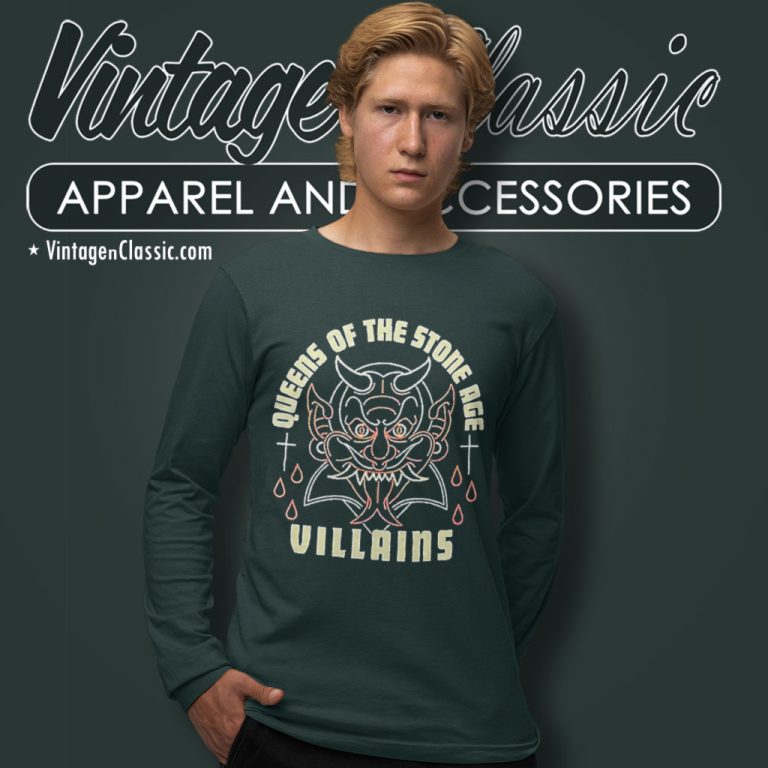 Queen Of The Stone Age Villains Long Sleeve Tee Queen Of The Stone Age Villains Long Sleeve Tee