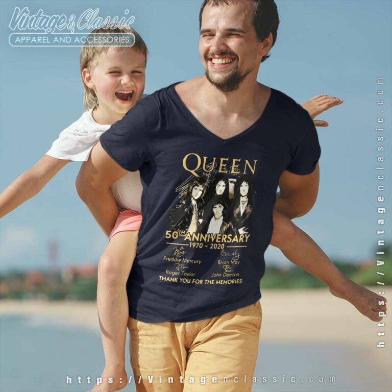 Queen Shirt 50th Anniversary 1970 2020 V Neck TShirt Queen Shirt 50th Anniversary 1970 2020 V Neck TShirt