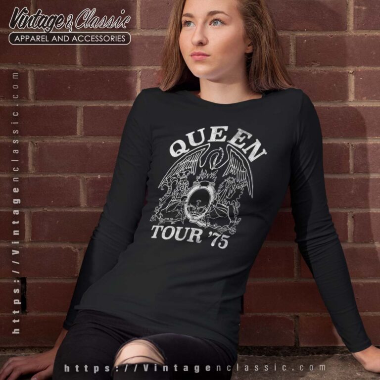 Queen Tour 75 Crest Logo Longsleeves Queen Tour 75 Crest Logo Longsleeves