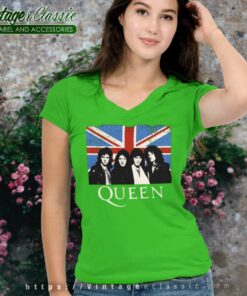 Queen Union Flag Shirt 5 Queen Union Flag V Neck TShirt