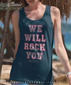 Queen We Will Rock You Pink Tanktop