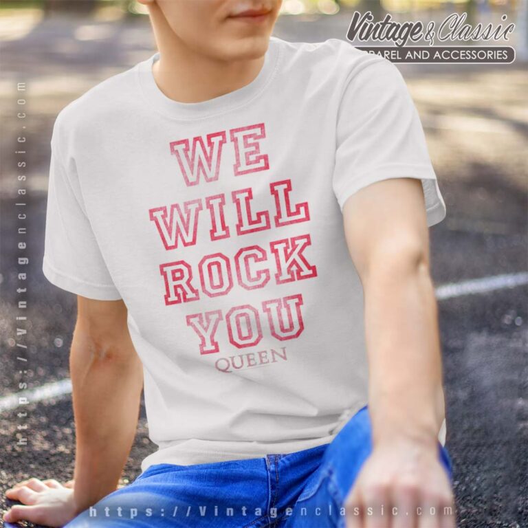 Queen We Will Rock You Pink Tshirt Queen We Will Rock You Pink Tshirt