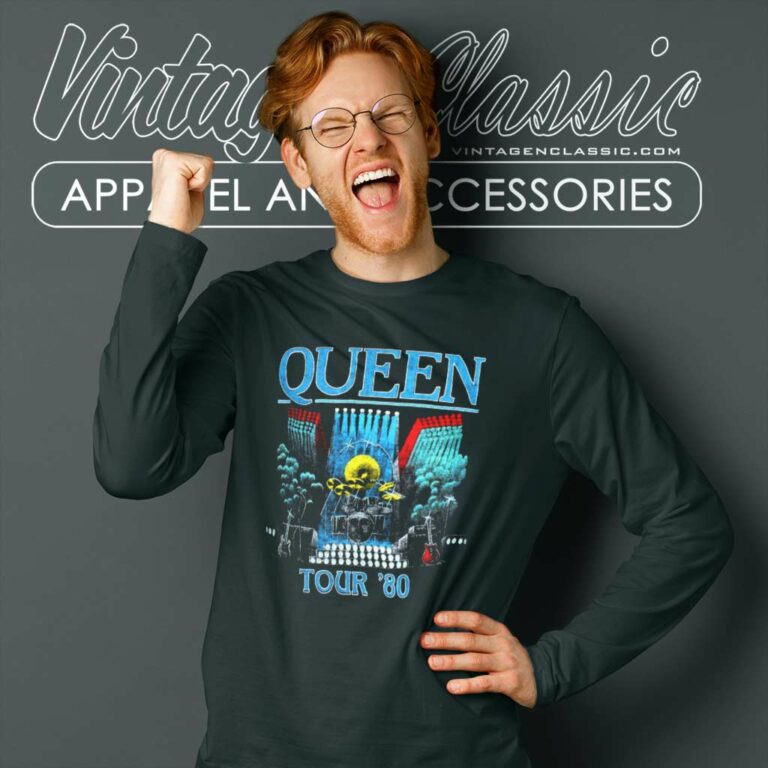 Queen World Tour 1980 Long Sleeve Tee Queen World Tour 1980 Long Sleeve Tee
