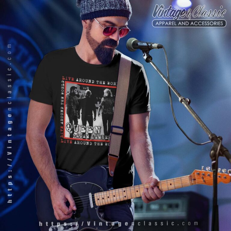 Queen X Adam Lambert Live Around The World Shirt Queen X Adam Lambert Live Around The World Shirt