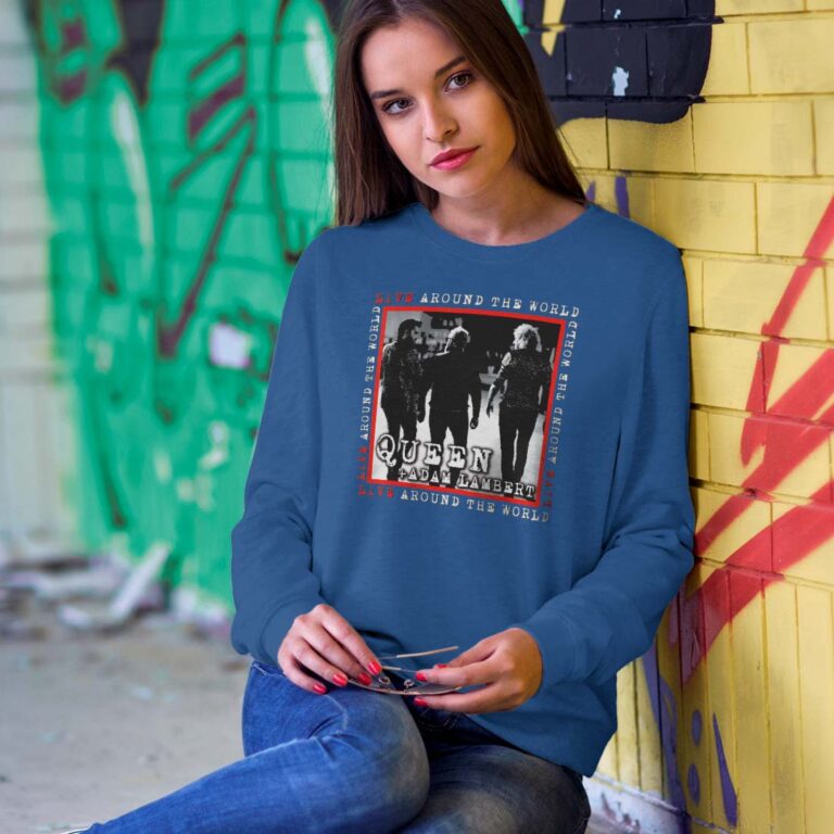Queen X Adam Lambert Live Around The World Sweatshirt Queen X Adam Lambert Live Around The World Sweatshirt