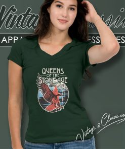 Queens Of The Stone Age Eagle V Neck TShirt