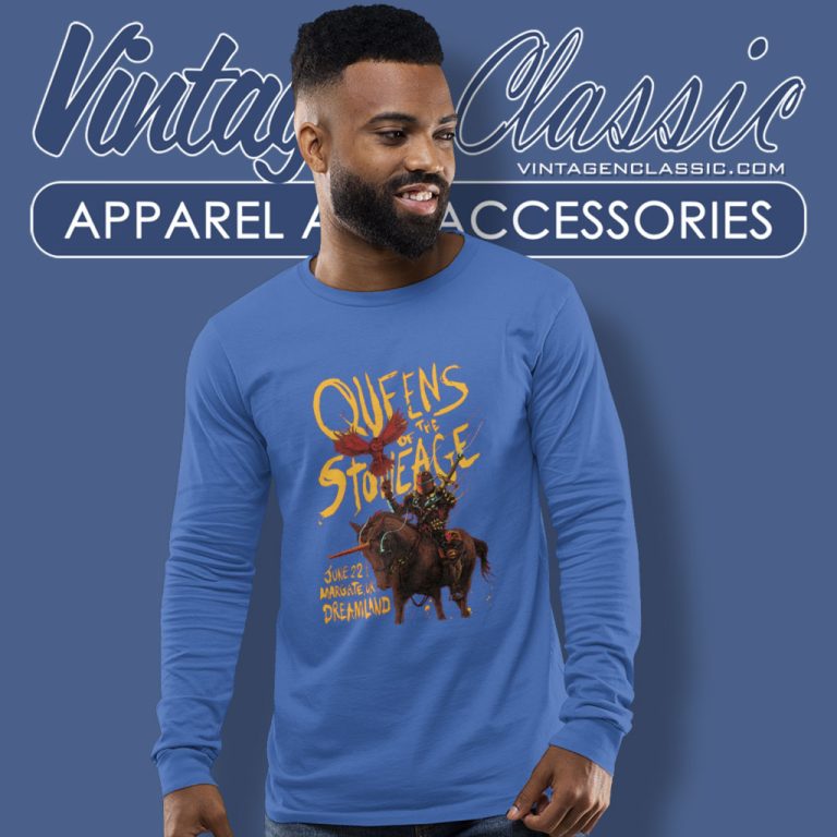 Queens Of The Stone Age Margate Uk Long Sleeve Tee Queens Of The Stone Age Margate Uk Long Sleeve Tee