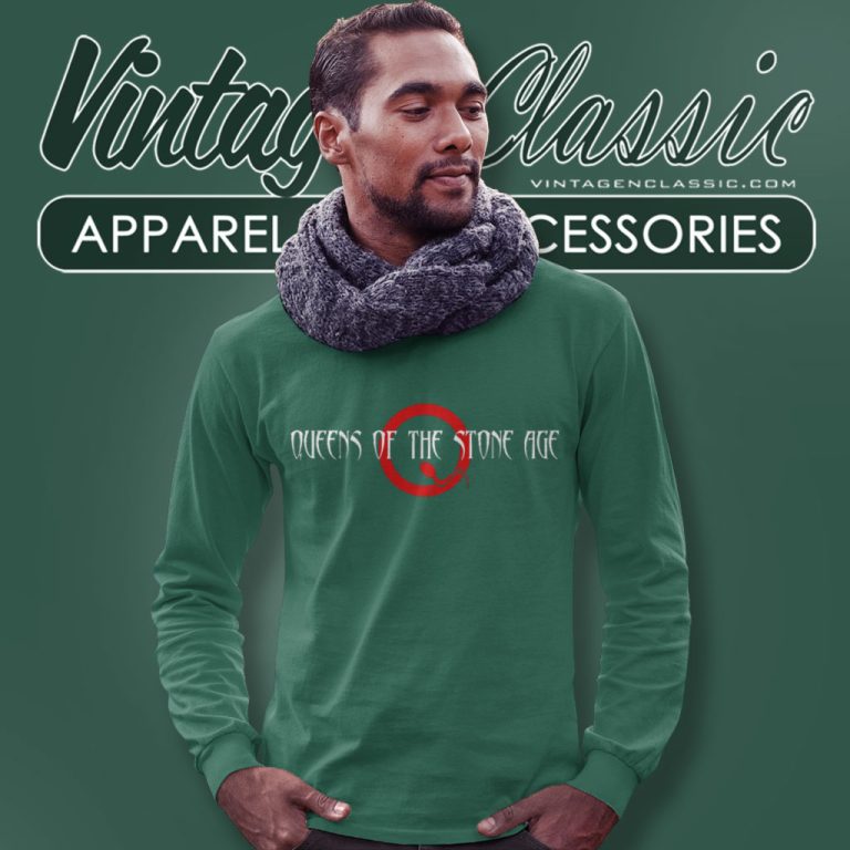 Queens Of The Stone Age Text Logo Long Sleeve Tee Queens Of The Stone Age Text Logo Long Sleeve Tee