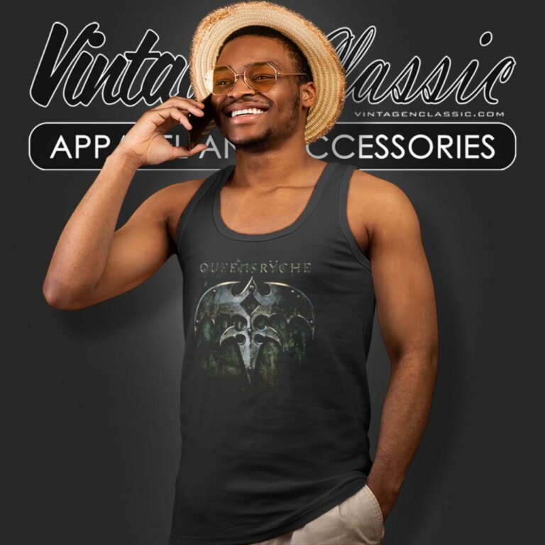 Queensryche Logo Black Tank Top Racerback Queensryche Logo Black Tank Top Racerback
