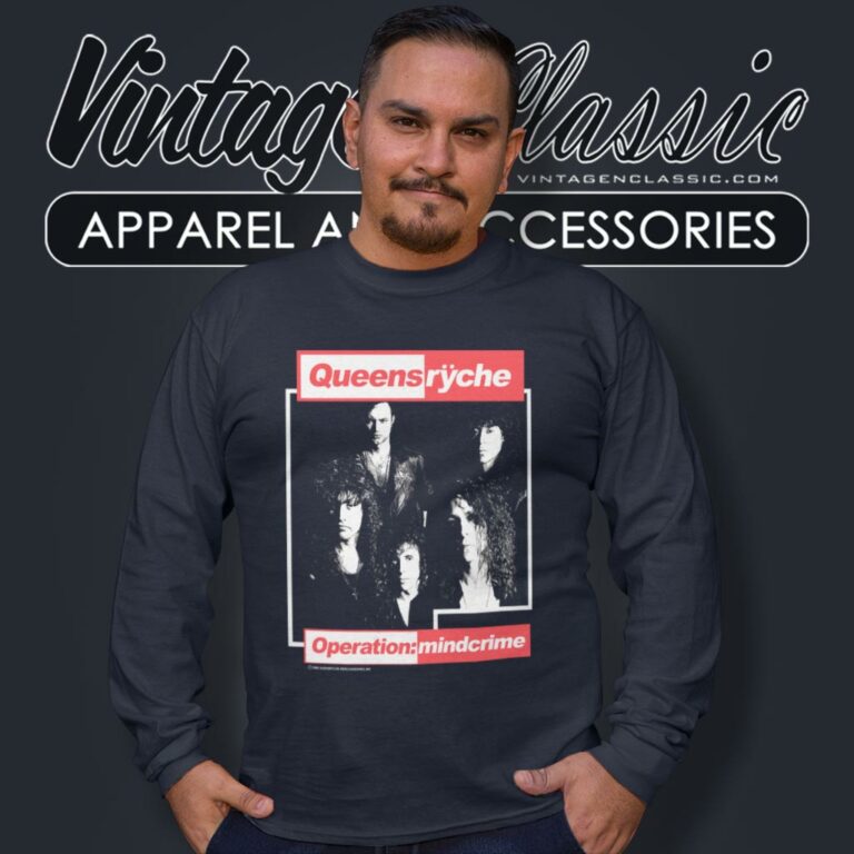 Queensryche Operation Mindcrime Album Long Sleeve Tee Queensryche Operation Mindcrime Album Long Sleeve Tee