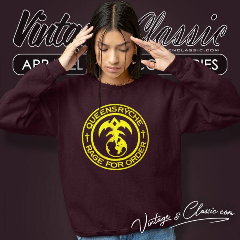 Queensryche Shirt Rage For Order Sweatshirt Queensryche Shirt Rage For Order Sweatshirt