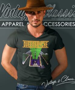 Queensryche Warning V Neck TShirt